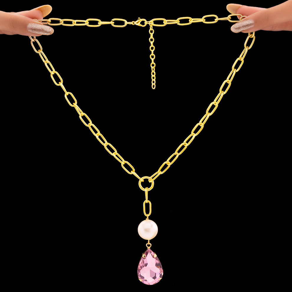 PRANJO Anti-Tarnish Crystal Necklace