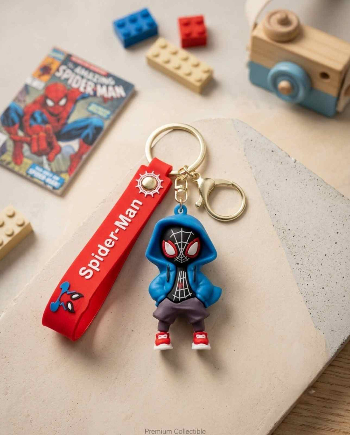 Spider-Man Keychain | Cute Spider-Man Character Keyring