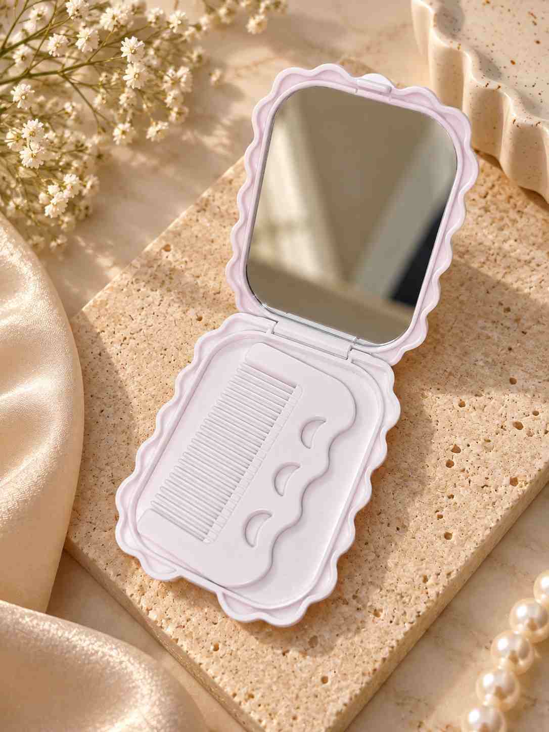 Cute Corgi Pocket Mirror | Kawaii Pastel Compact Makeup Mirror