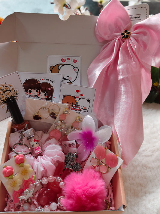 Pink Princess Gift Box – Cute Jewelry & Accessories Surprise Set 🎀
