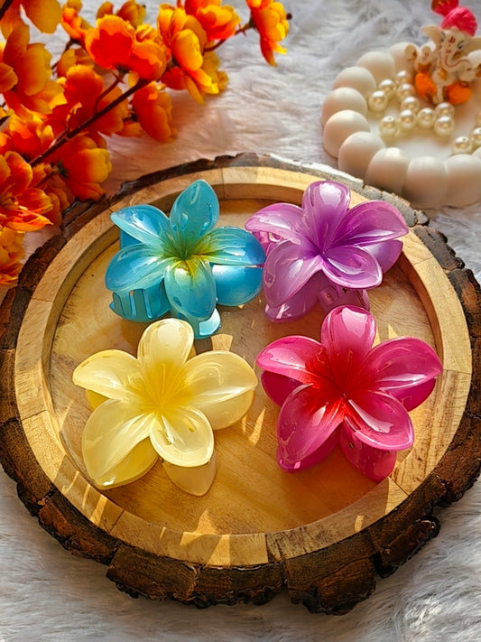 Pastel Floral Hair Claw Clips for Women & Girls | Elegant Flower Hair Accessories