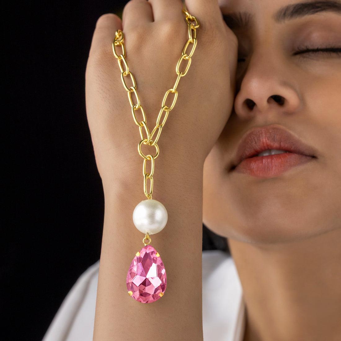 PRANJO Anti-Tarnish Crystal Necklace